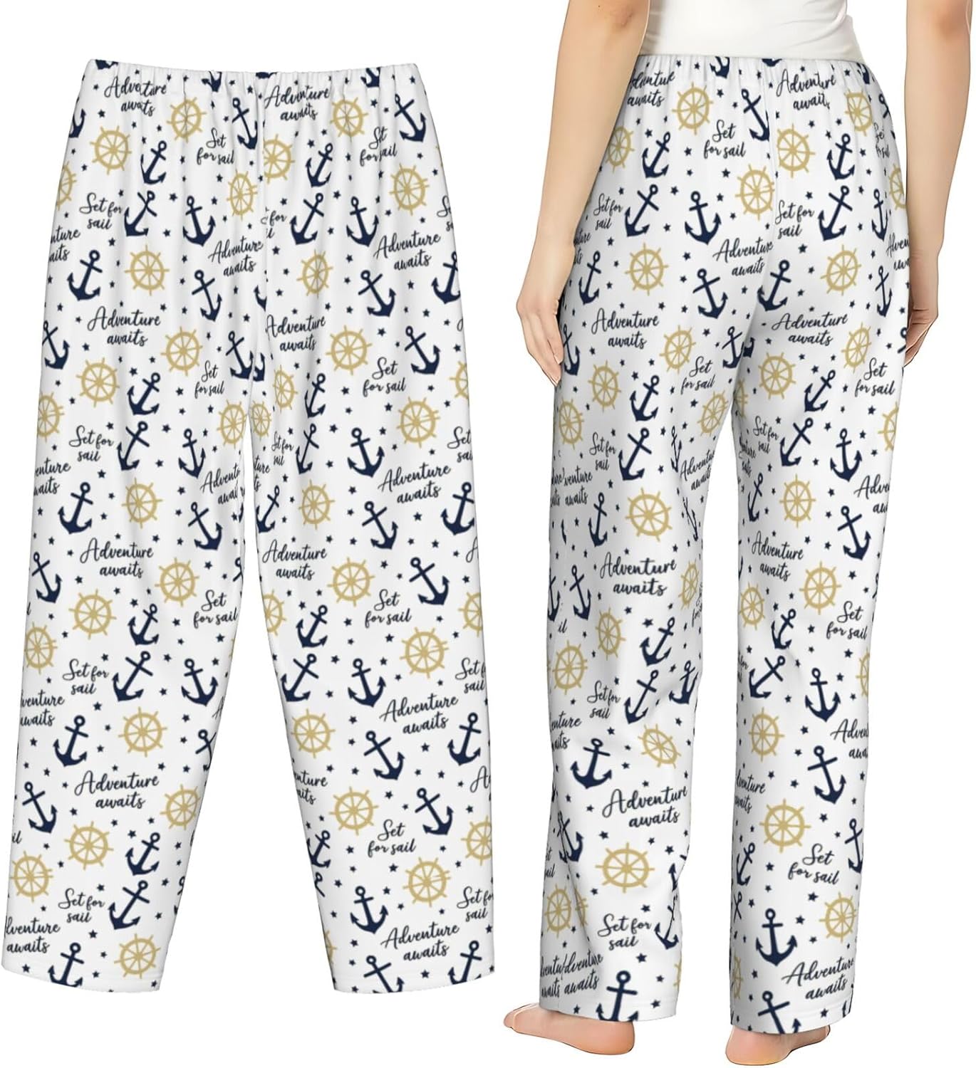 Womens Pajama Pants - Casual Women's Sleepwear Lounge PJ Bottoms with Drawstring and Pockets - Image 3