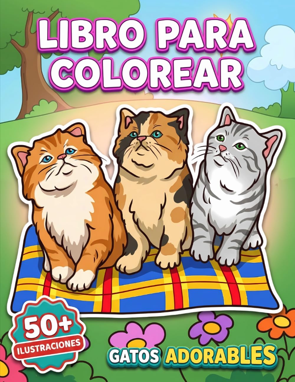 Libro Para Colorear Gatos Adorables: Más De 50 Diseños Tiernos Y Divertidos Para Niños De 6 A 12 Años Y Adolescentes