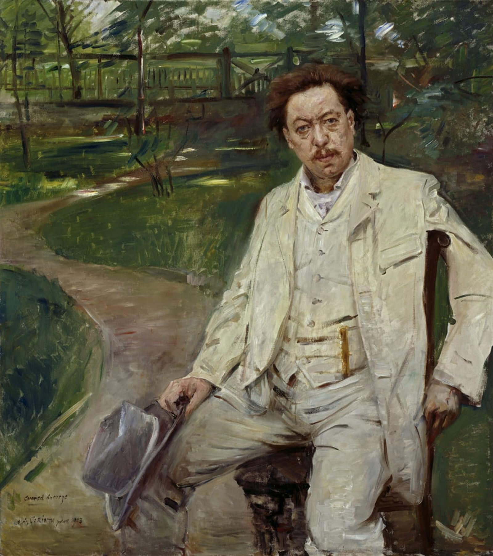 SERENDIPITP Abstract Painting Mural Print Picture Wall Decor Painting the Pianist Conrad Ansorge by Lovis Corinth Vintage Wall Artwork for Home Decor 60x90cm