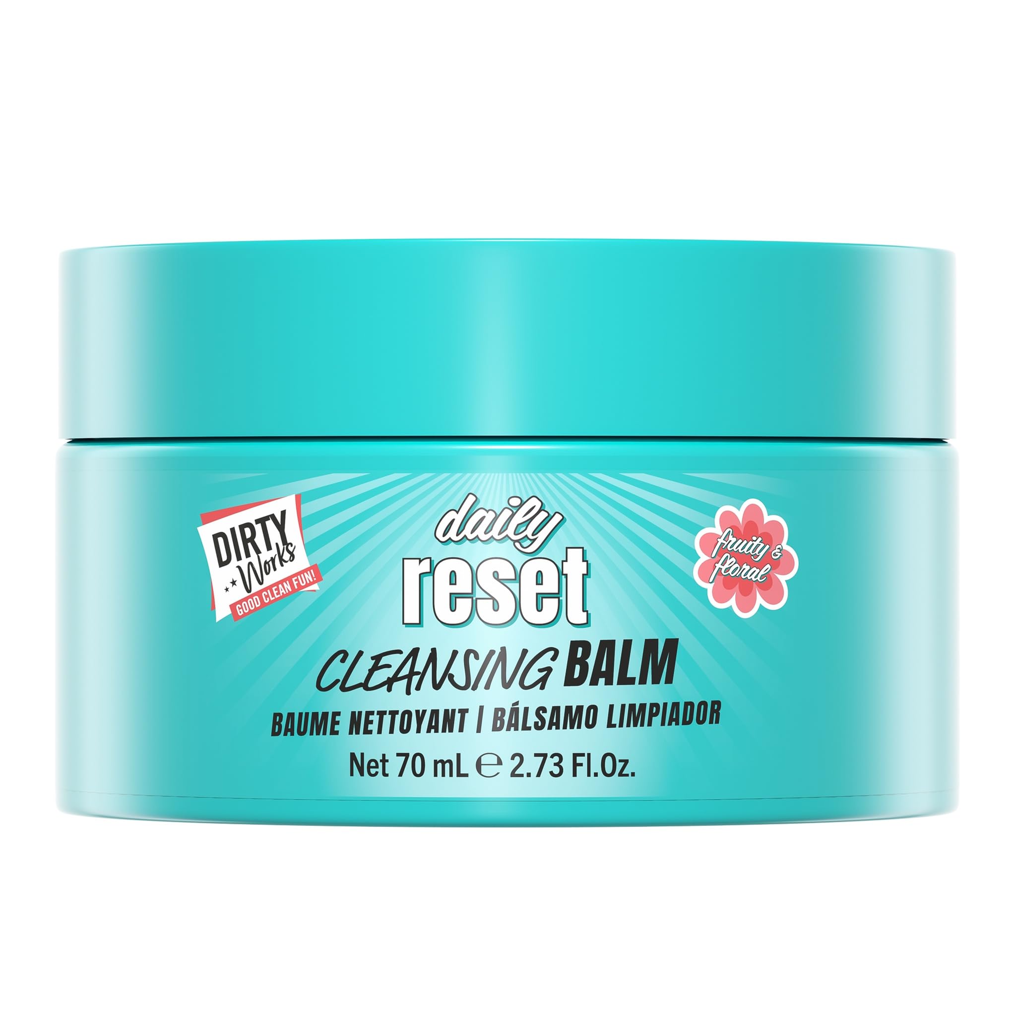 Dirty Works Daily Reset Cleansing Balm - Makeup Remover, Gentle Face Wash, Skin Cleanser, Nourishing Cream, 75ml Hydrating Facial Treatment