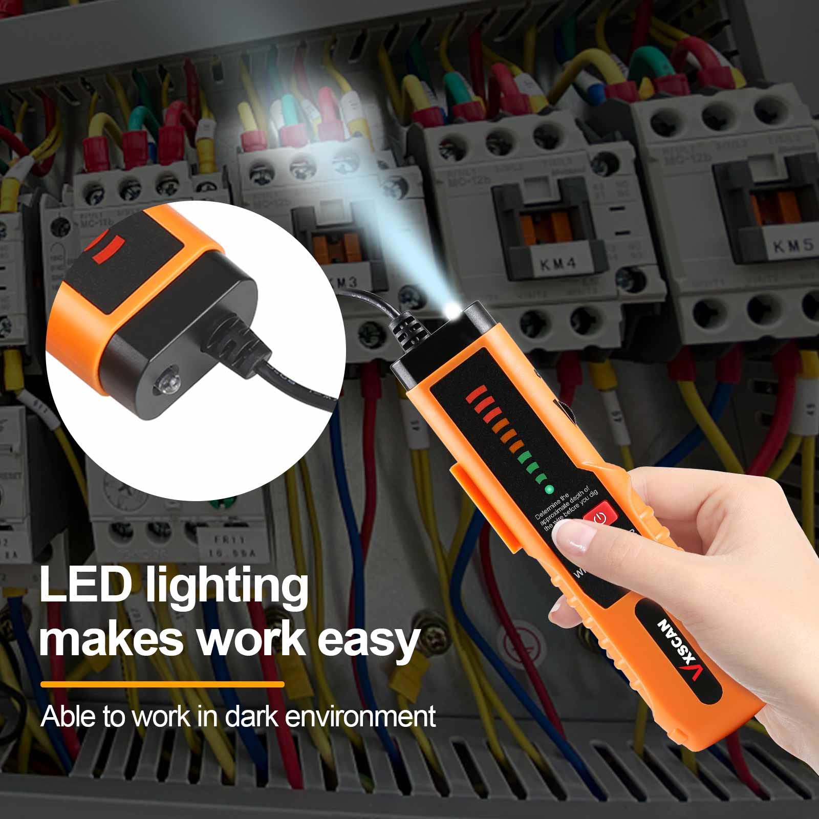 Localizador de Cables Subterráneos, F04 Cable Trazador Probador de Cable con Auriculares, Localizadores de Cables Subterráneos para alambres de control de riego de cable de cerca de perro