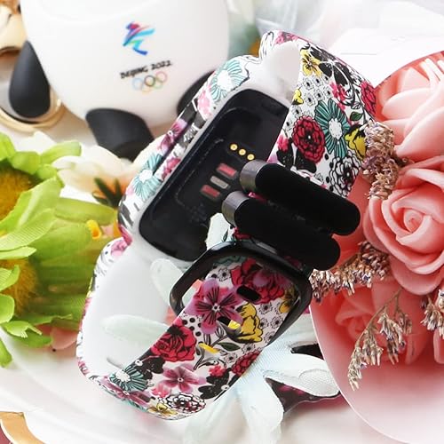 Miniatura 4 de Baaletc Compatible con Fitbit Ace 3 bandas para niños, diseño suave impreso floral, accesorios de repuesto para Fitbit Ace 3 niños y niñas
