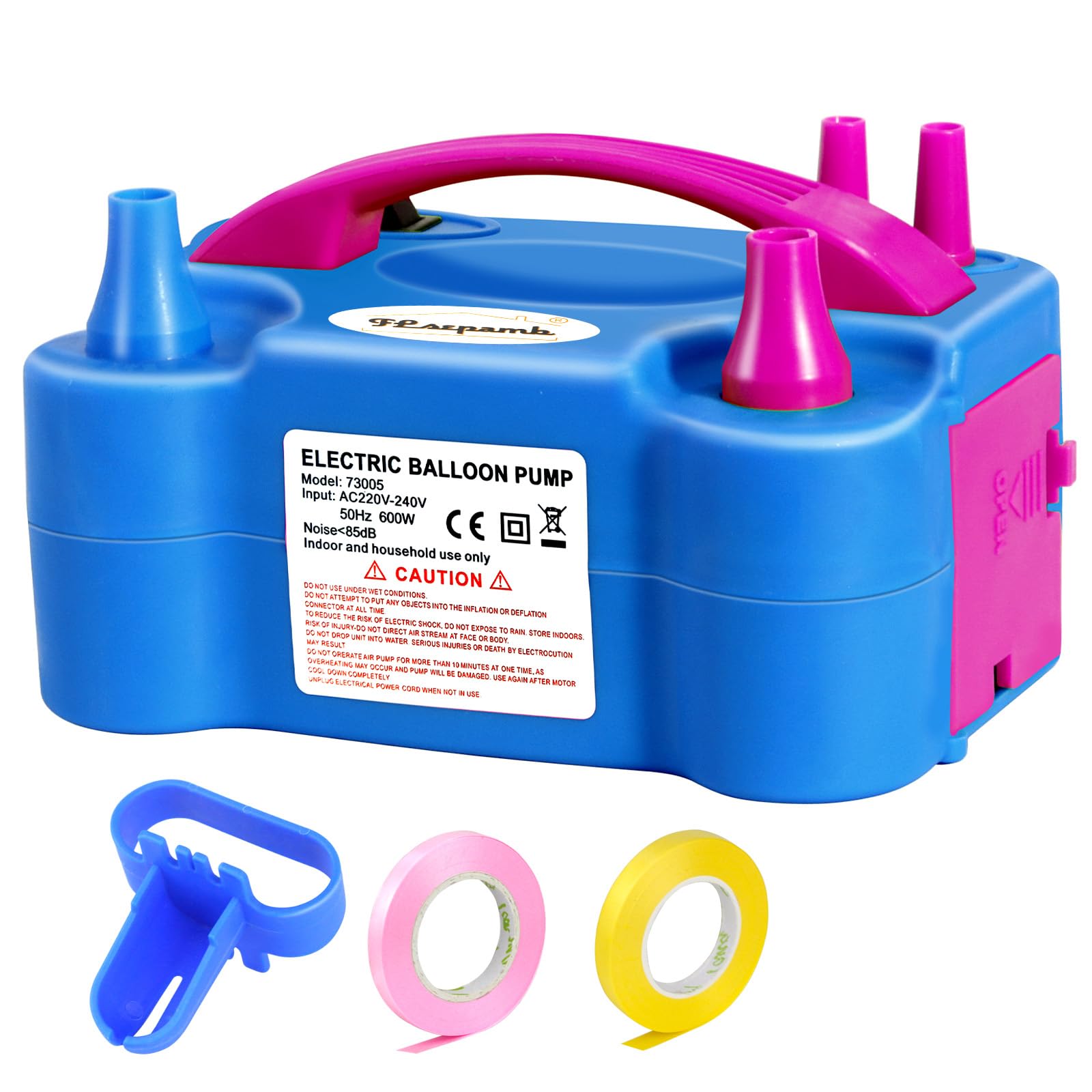Set Di 3 Pompe Per Palloncini Mooshy - Colori Macaron, Con Nodi, Clip, Catene E Adesivi, Completo Di Accessori Per Feste E Matrimoni - 4