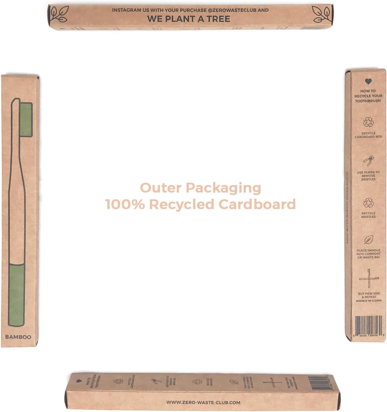 Zero Waste Biodegradable Bamboo Toothbrush (Ocean Blue)
