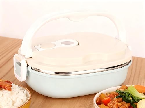 Miniatura 4 de Lonchera aislada de 30.4 fl oz para alimentos fríos y calientes, contenedor Bento portátil apilable de acero inoxidable 304 para adultos, ideal para