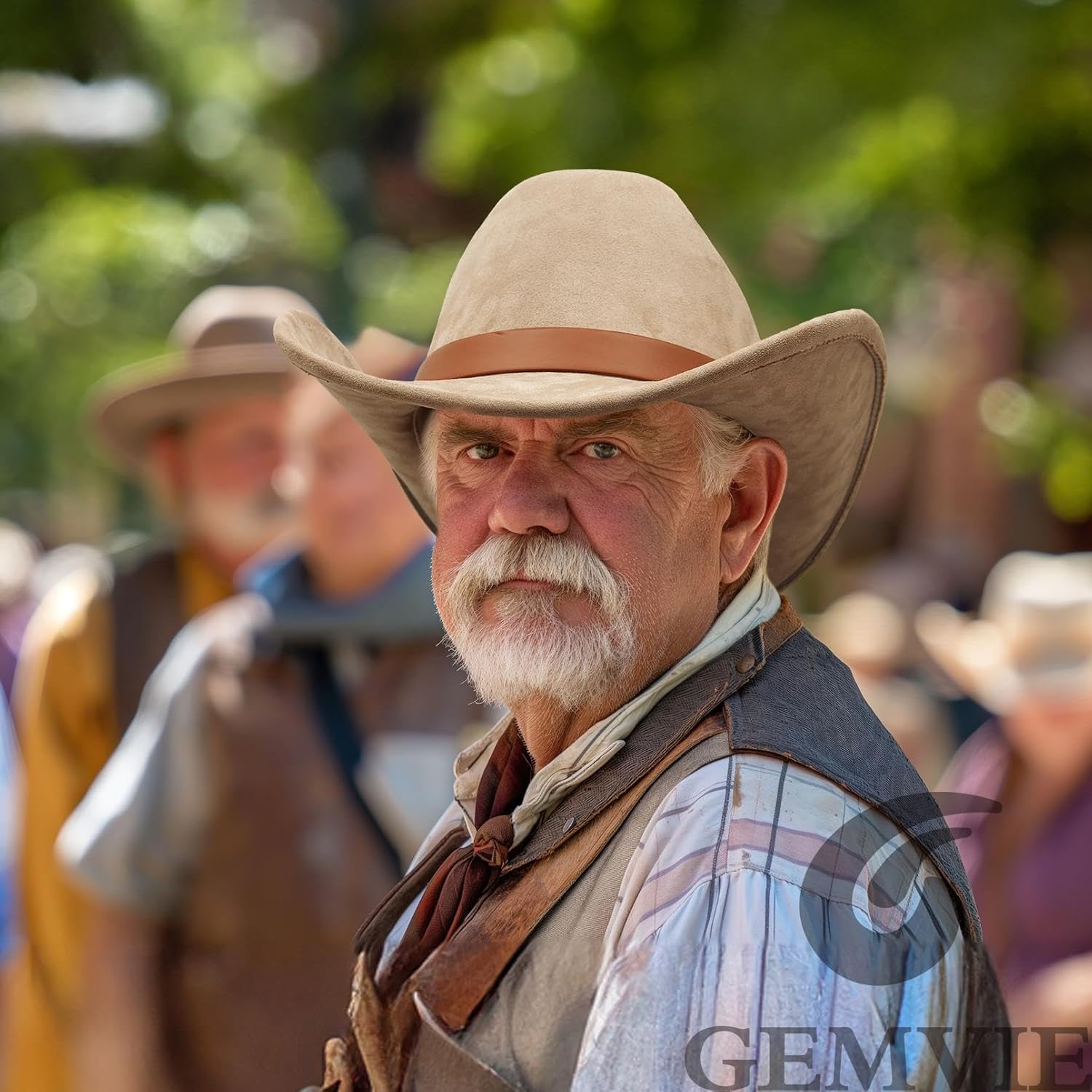 GEMVIE Suede Cowboy Hat for Men Women Roll up Brim Cowgirl Hat Classic Country Cowboy Hat - Image 6
