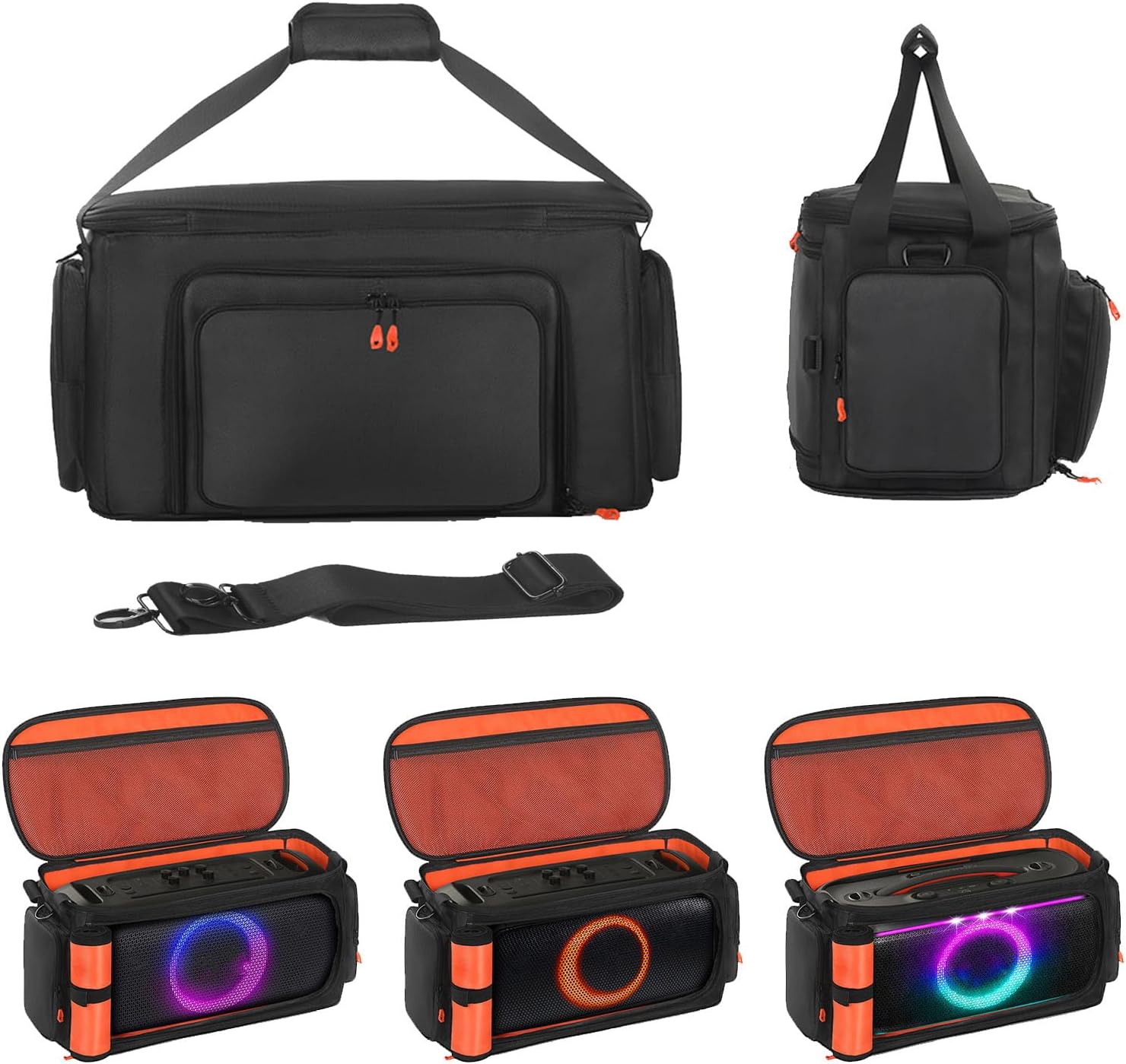 Carrying Case for JBL PartyBox On-The-Go 2 Portable Speaker, Travel Case Storage Bag Compatible with JBL PartyBox On-The-Go/On-The-Go Essential Party Speakers (Bag Only)
