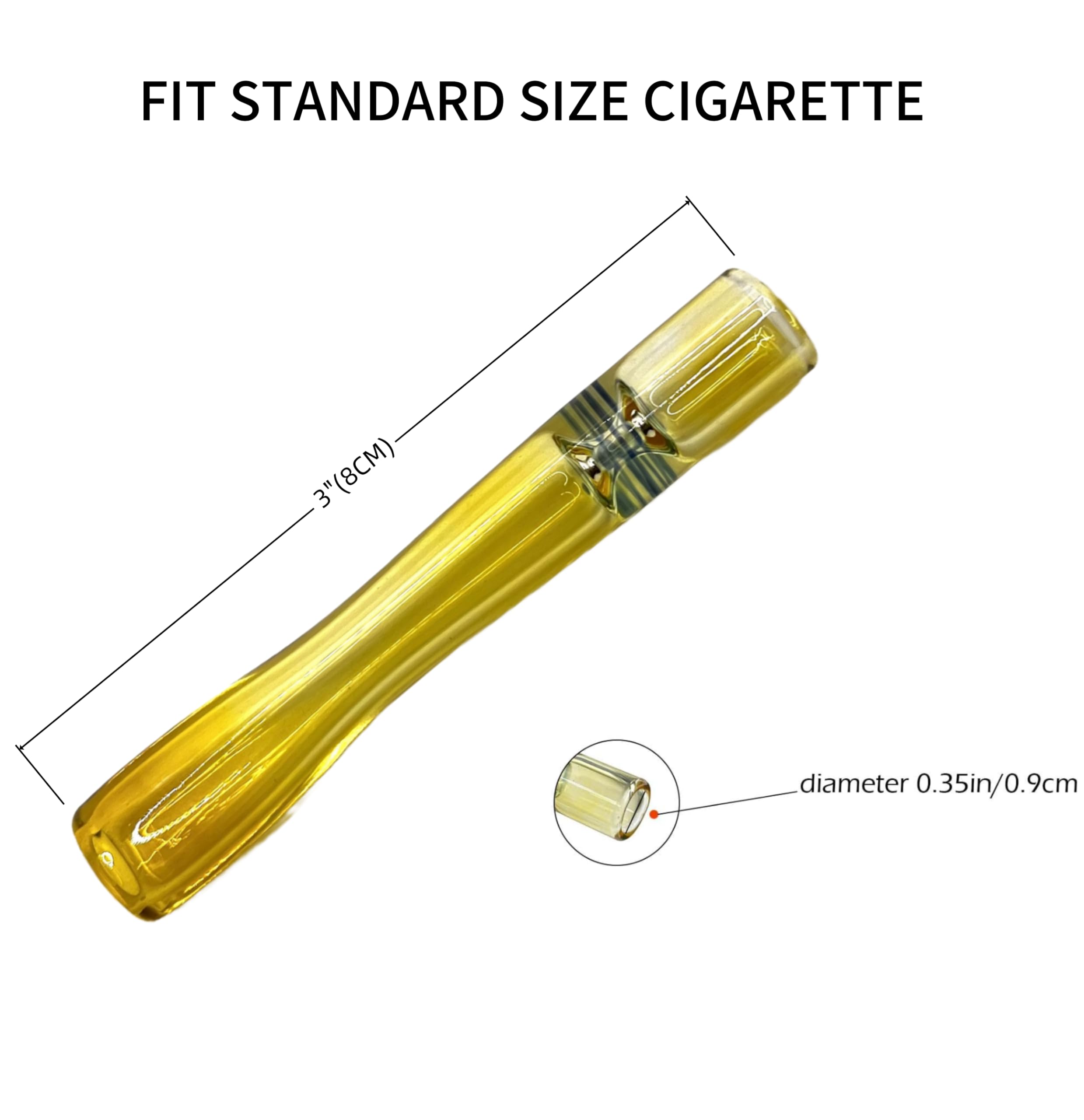 Amazon.com: Glass Cigarette Holder Set of 2 - Stain Reducing & Elegant 3.15  in (8 cm)