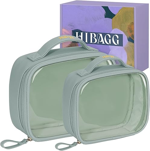 Miniatura 7 de Hibagg Neceser de viaje, Verde grisáceo, Transparente