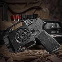 Vista 6 de GRITR OWB Kydex Sig Sauer P365-XMACRO Open Carry Pistol Holster for Men & Women w/Optic Cut, Open Bottom, Adjustable Belt Loops, Fits Safariland