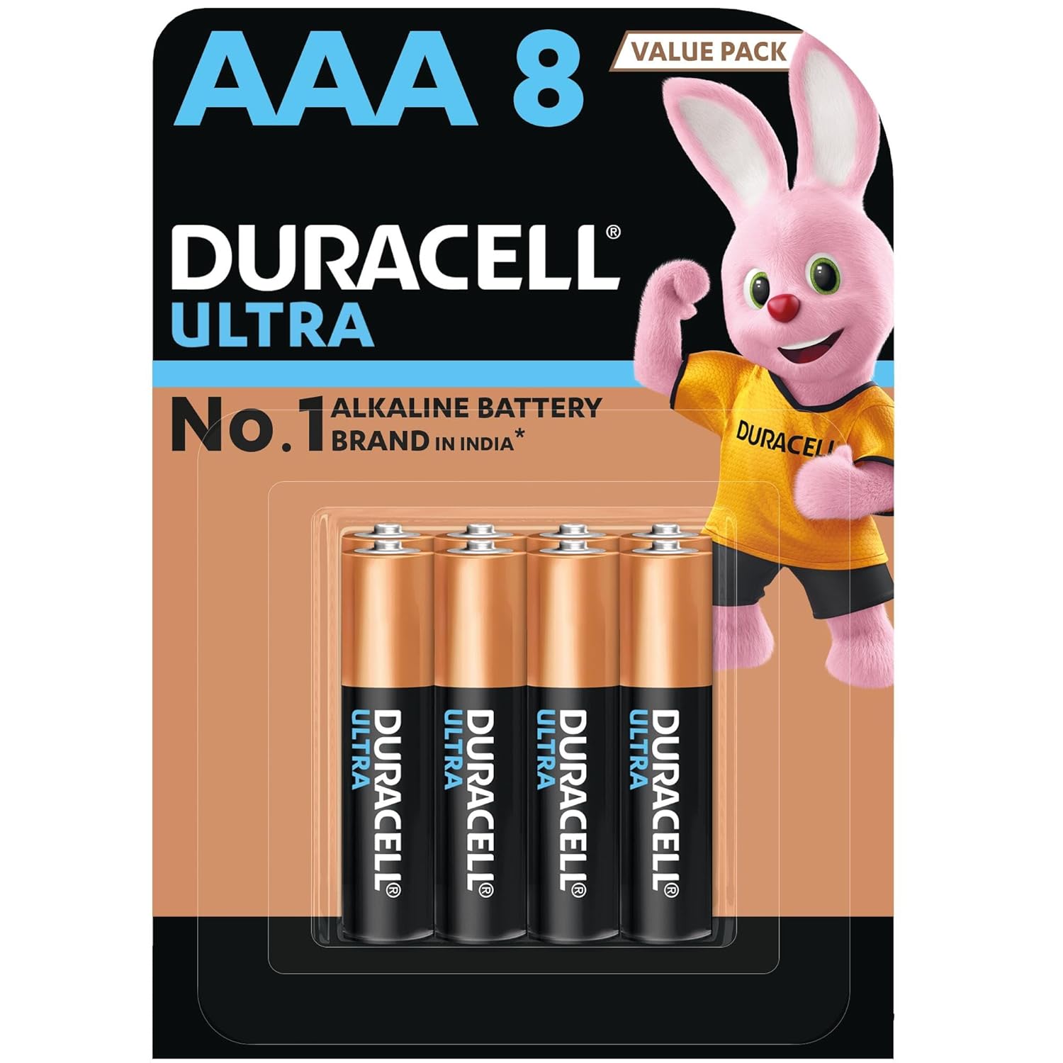Duracell Ultra AAA Battery, Pack of 8, High-Drain Devices, Digital Camera, Toys, Electric Toothbrush