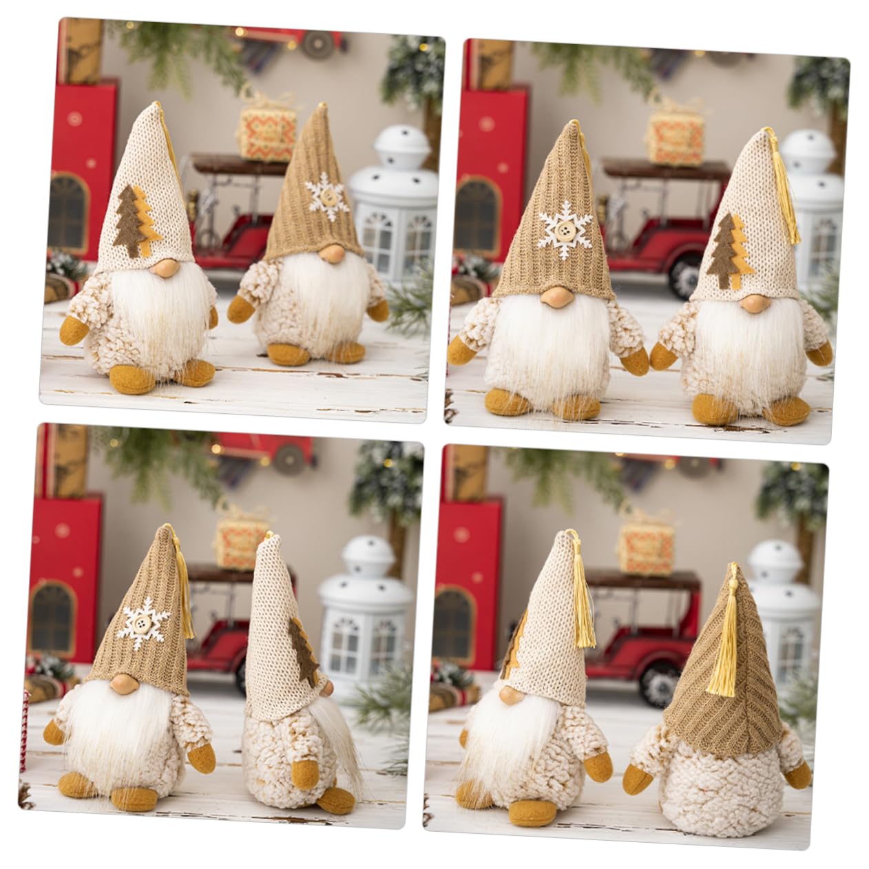 PRETYZOOM 4stücke Weihnachtsgnome Tischdekoration Niedliche GNOME Für Festliche Raumdekoration Für Zuhause Büro Oder Feiern Bringt Wärme Und Ihre Weihnachtszeit