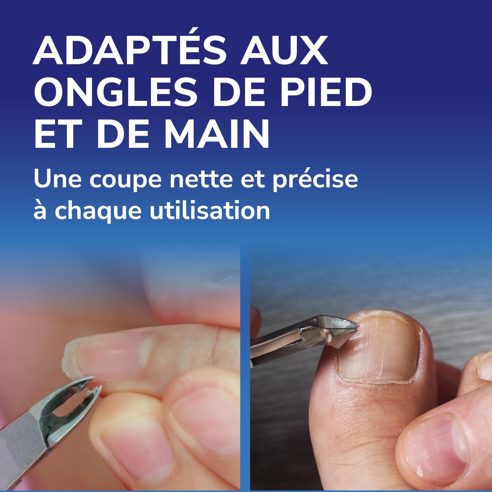 Dr. Scholl’s Ciseaux pour Ongles de pied - Coupe-ongles robuste en Acier Inoxydable Durable pour ongles épais, Ciseaux de précision conçu pour couper les ongles de main et de pied, 1 pièce