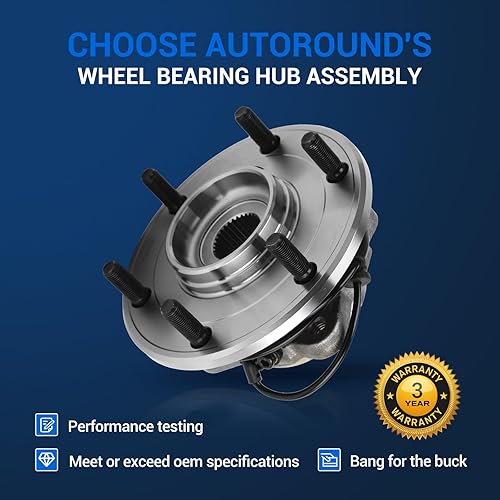 Miniatura 5 de Autoround 541004 Par de bujes de rueda trasera y conjunto de rodamientos para Nissan Pathfinder 2004/Armada 2005-2012, Infiniti QX56 2004-2010, 6