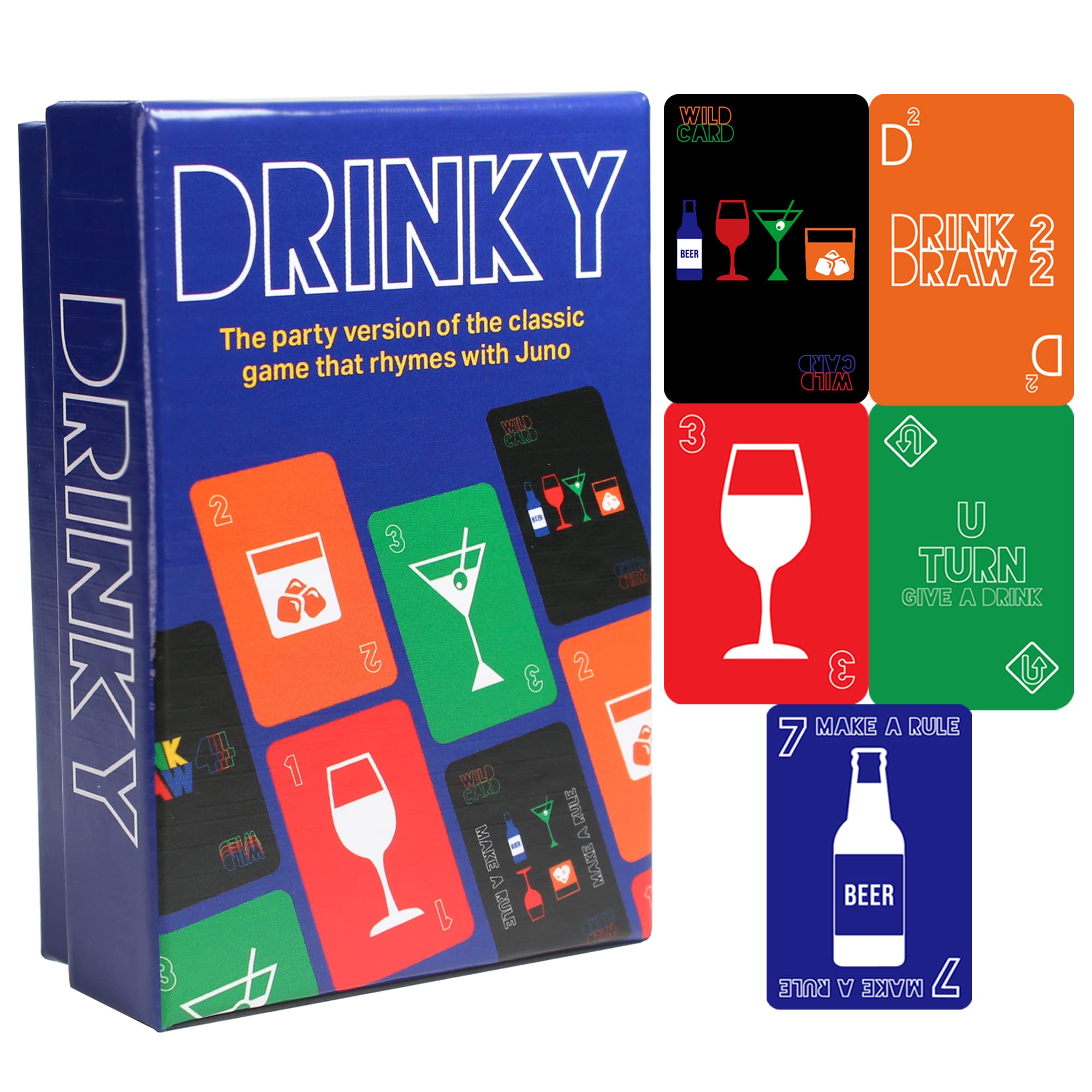 Amazon.com: Drinky The Juno Drinking Game | The Party Version of The  Classic Game That Rhymes with Juno - Drinking Card Game for Adults, Groups  and Couples : Toys & Games