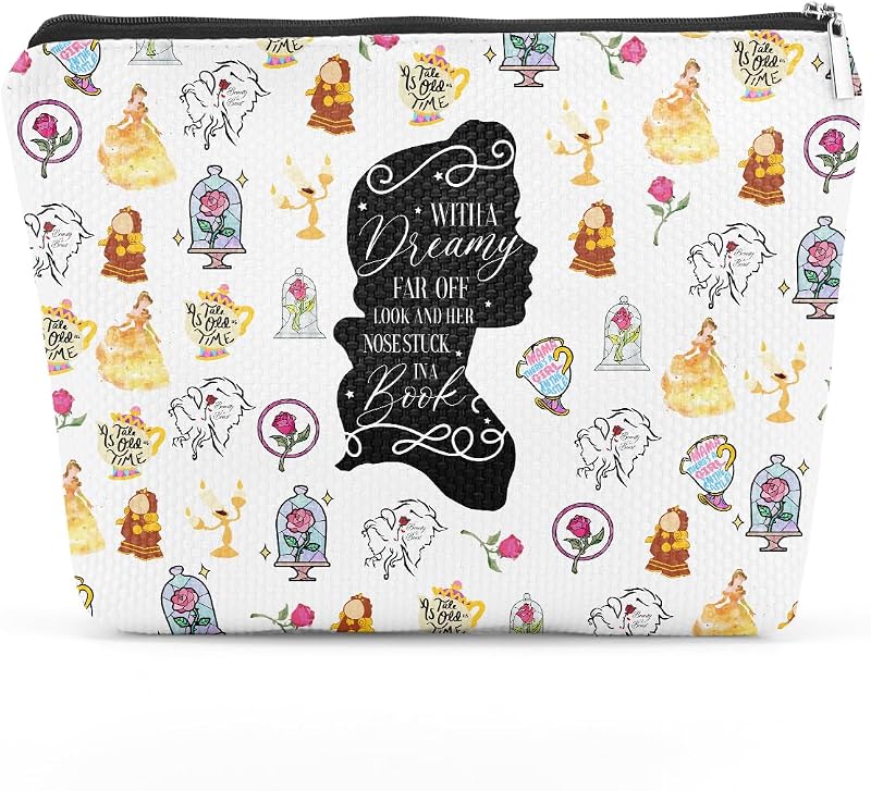 Necessaire TBT de lona com zíper, estampa multicolorida 0477, 1 unidade