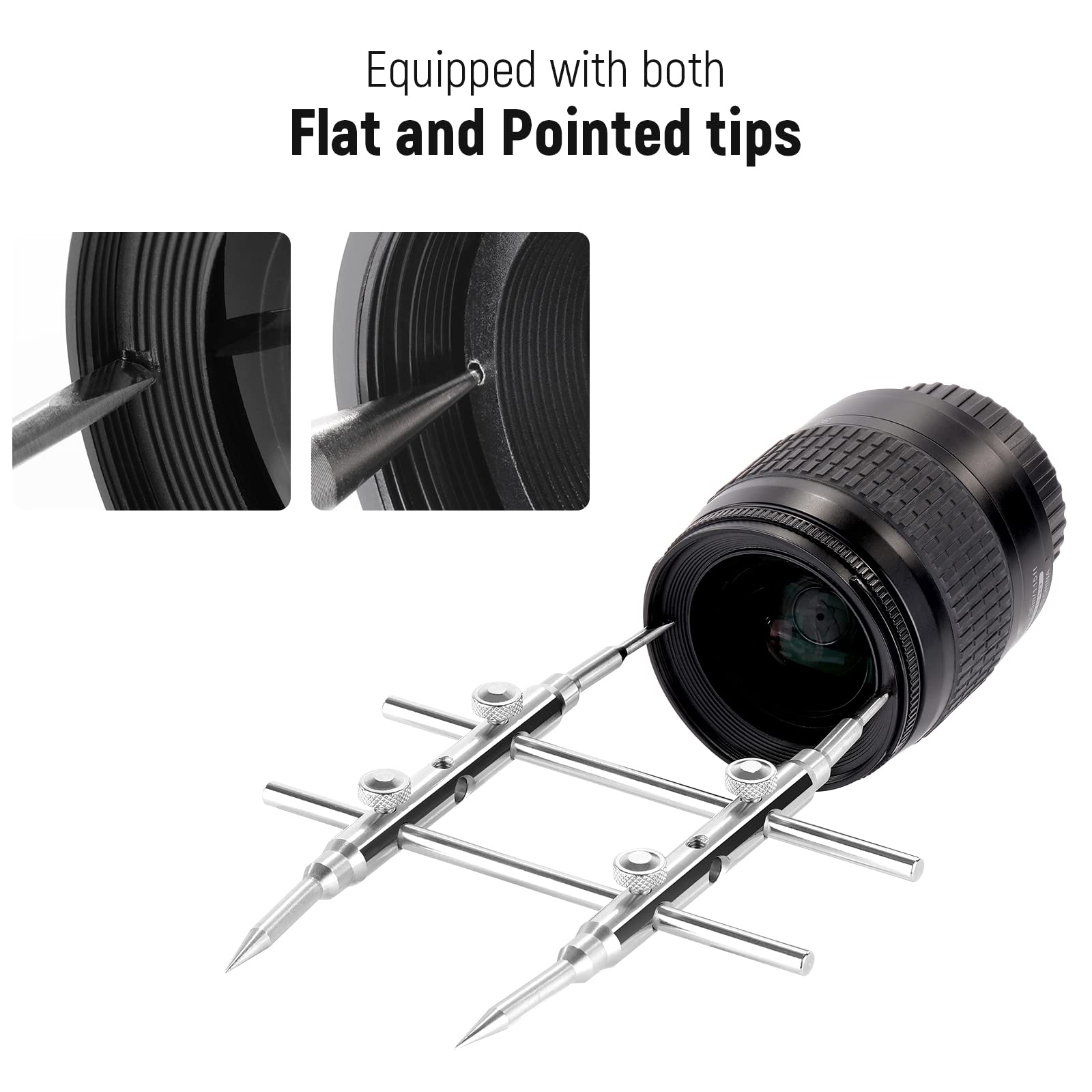 Neewer Kit de Professionnel Curved Conseils Réparation de Spanner Outil d'Ouverture en Acier Inoxydable pour DSLR Appareil Photo