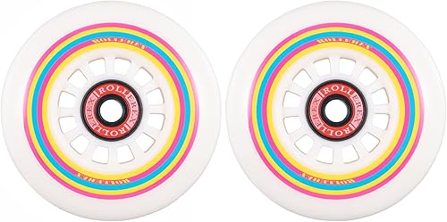 Rollerex Lollipop Boardwalk - Ruedas para patines en línea (paquete de 2 con rodamientos, espaciadores y arandelas) (varias opciones de tamaño