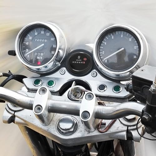 Miniatura 7 de Medidor de horas, medidor de horas de cuarzo redondo preciso de 6 dígitos, 12-36 V CC CA, medidor de hora para barco, coche, camión, ATV, motos de