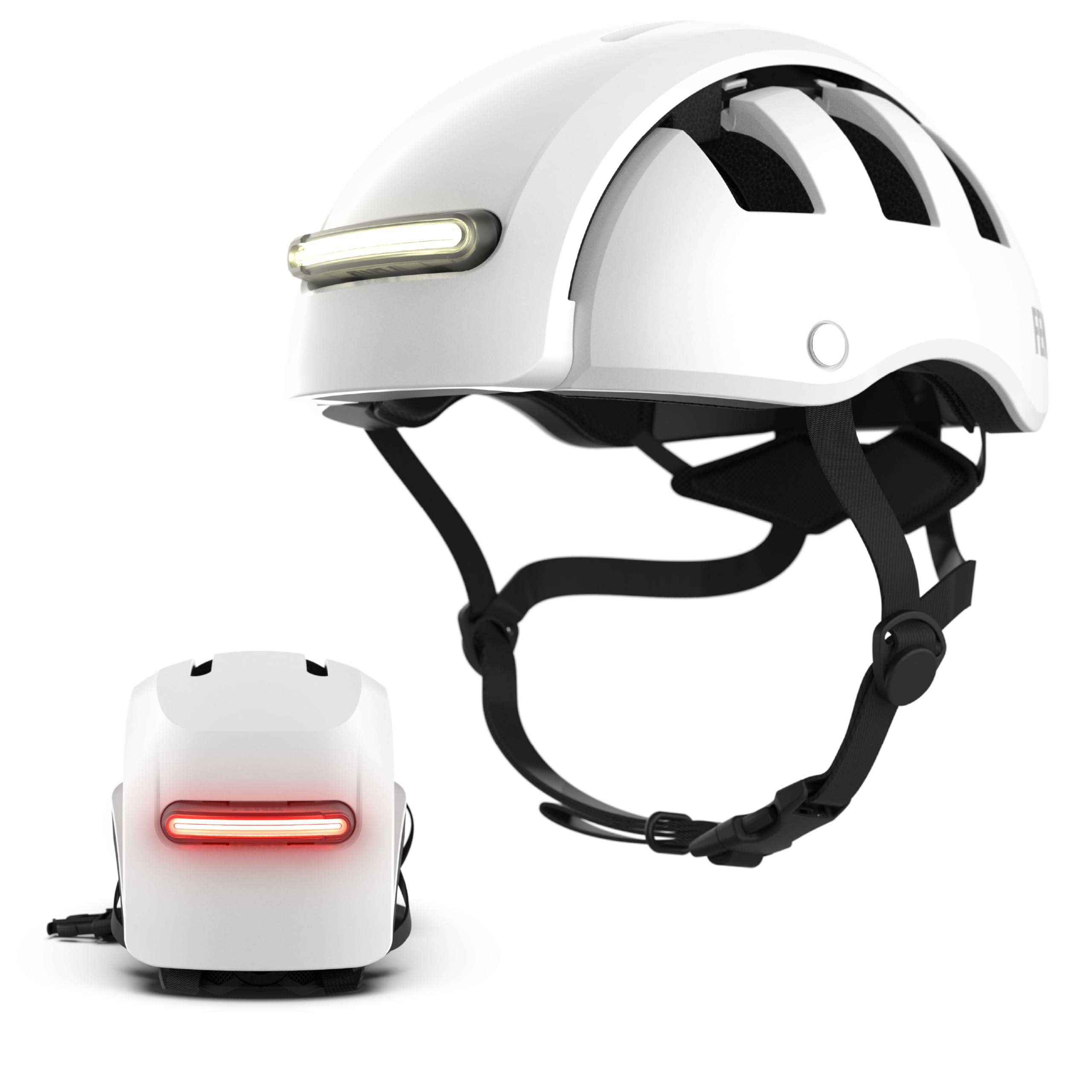 FEND Super+ Folding Bike Helmet with Lights – Ultra-Bright USB-C Front & Rear LEDs, Collapsible by 50%, CPSC/EN1078 Certified, for Adults, Commuters, E-Bikes, Scooters