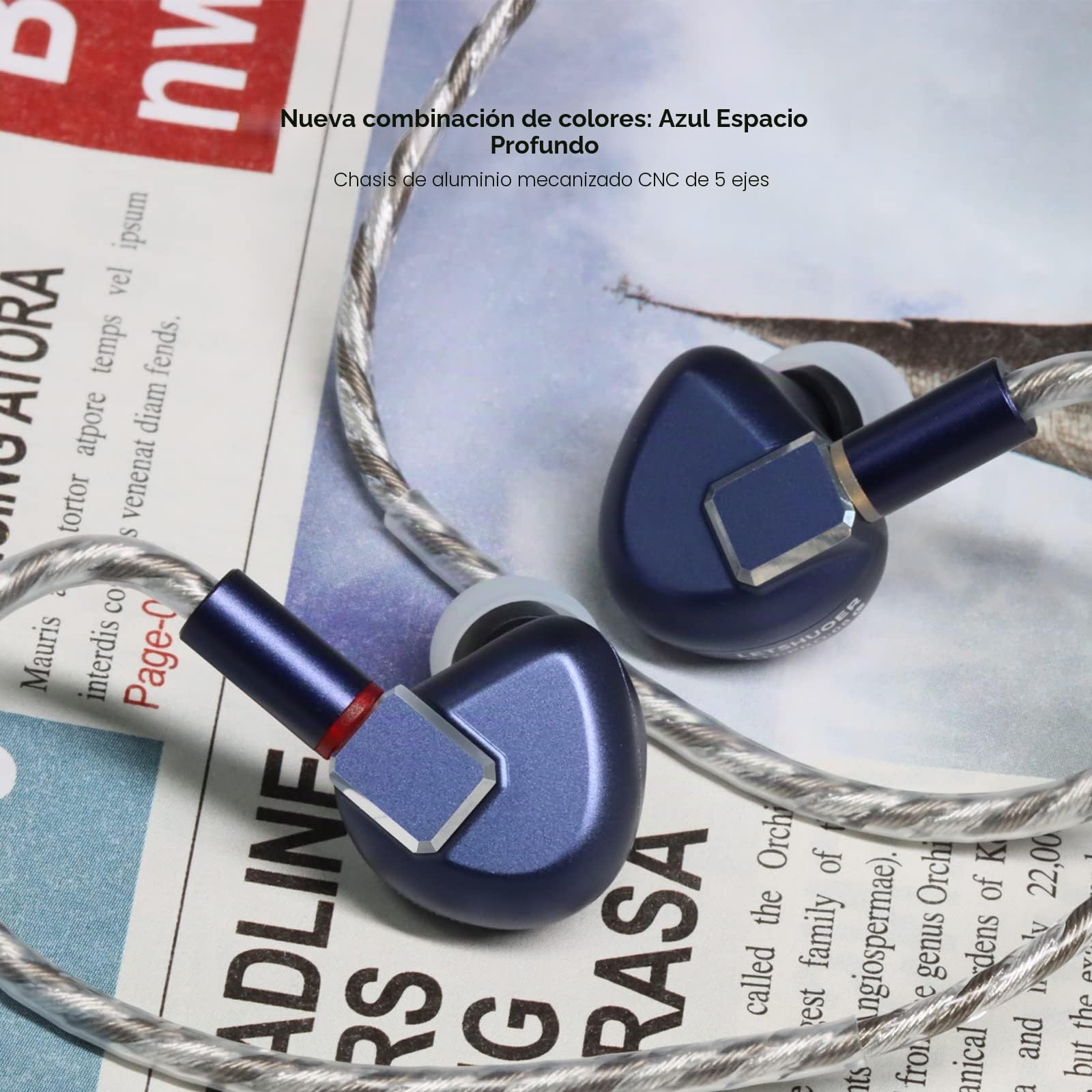 Letshuoer S12 Pro - Auriculares intraurales de 14,8 mm con Controlador magnético planar, con Cable, Auriculares HiFi para teléfonos Inteligentes/PC/Tablet (Azul Espacio Profundo, Conector de 2,5 mm,