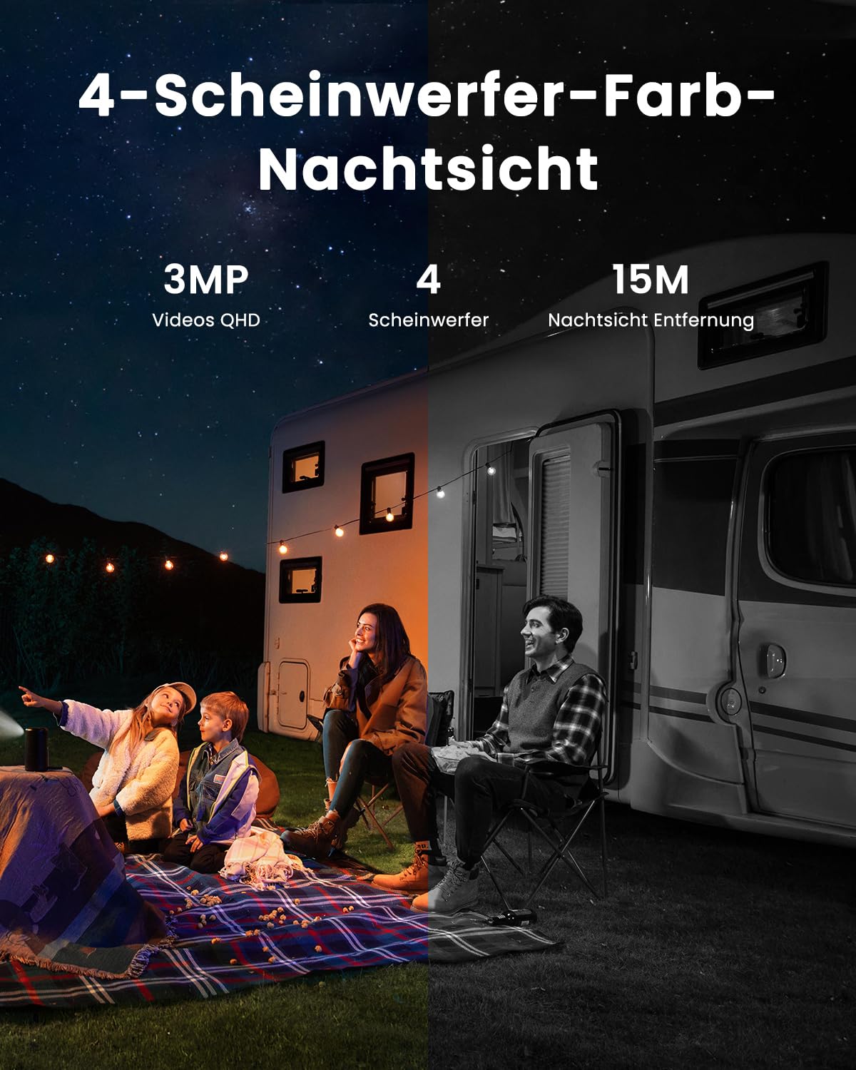 ANRAN 2K 4G LTE Überwachungskamera Aussen,Ohne WLAN
