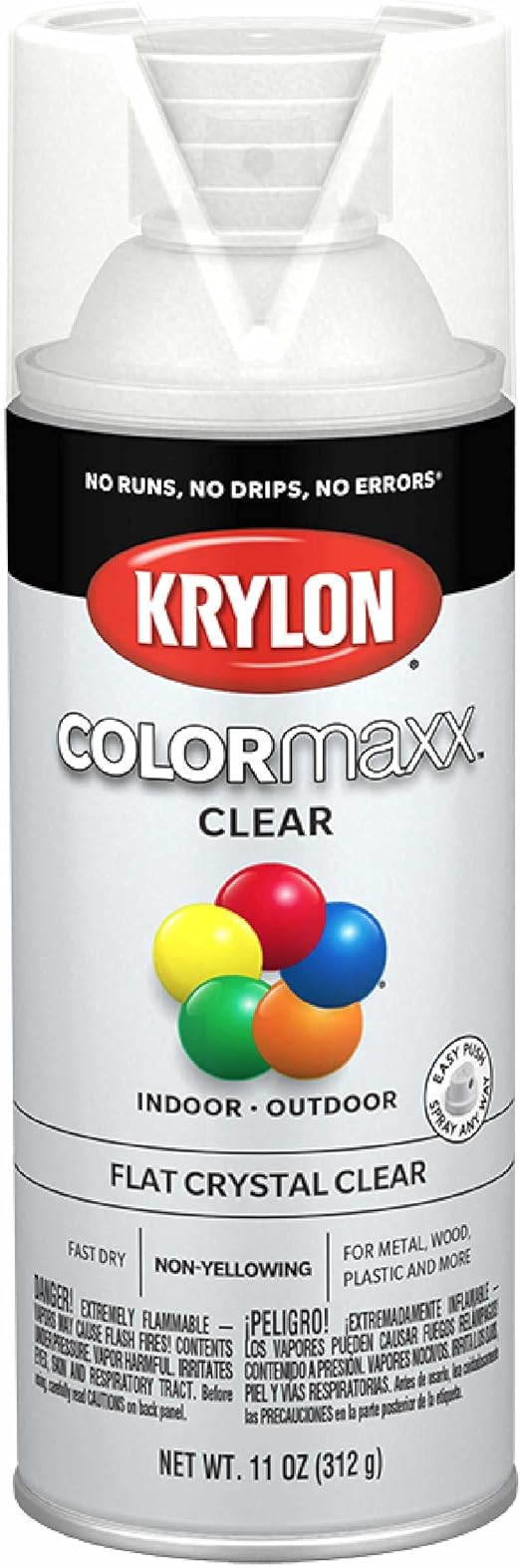 Krylon COLORmaxx FLAT CRYSTAL CLEAR Amazon.ca Tools & Home Improvement