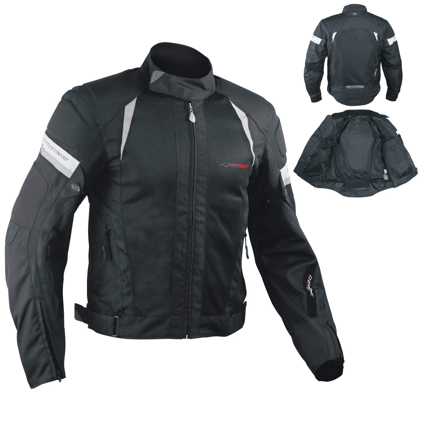 Veste d’été sport de moto professionnelle en mailles, pour course ou tournée en motocyclette, protection, taille L, noire
