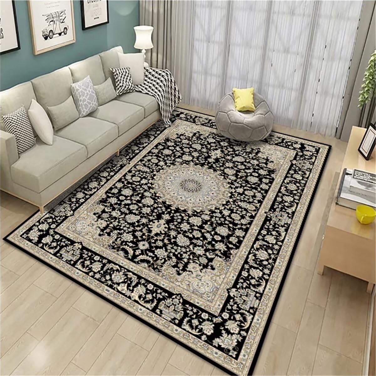 Tapis de chambre ado style rétro 140x200 cm pour décoration vintage