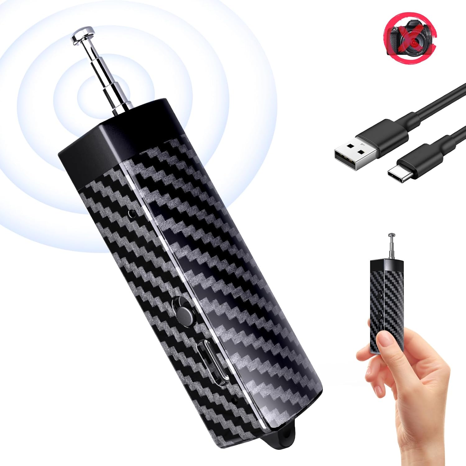 Product image of Hidden Camera Detectors Bug Detector Light Tracker Anti Spy Hidden Devices Signal Listening Device Finder Detector for Hotel Office Bathroom Car