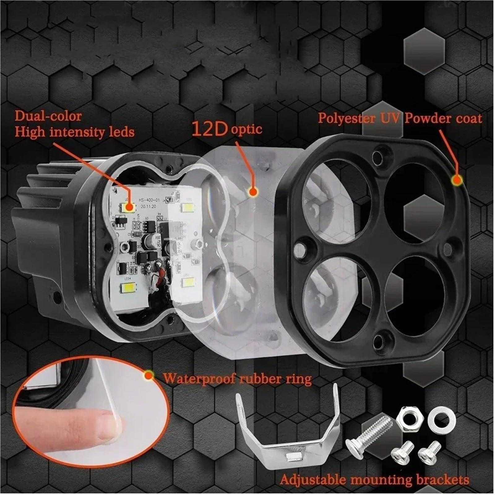 Moto Fari Stradali Spot Light Beam Per Moto LED Spotlight Lens Faro Fendinebbia 80000lm 200W Accessori Lampade Ausiliarie