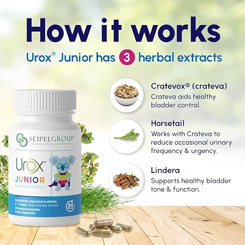 Miniatura 4 de Control natural junior de la vejiga - Enuresis nocturna o suplementos para enuresis nocturna. Apoya el control de la vejiga, reduce la frecuencia