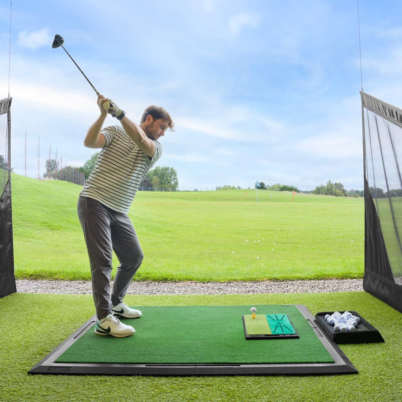 FORB Tappeto Allenamento Swing Golf - Con Launch Pad | Per Golfisti