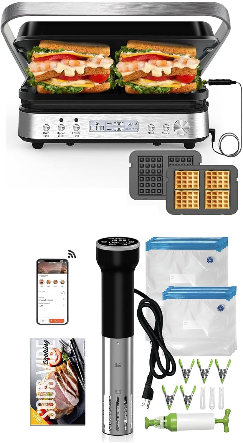 Sous Vide Machine Kit & Panini Press 6 in 1