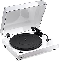 Vista 4 de Fluance RT81 Elite Tocadiscos de vinilo de alta fidelidad (Blanco) con Ai41 Powered 5" altavoces de estantería estéreo (bambú suerte), lápiz