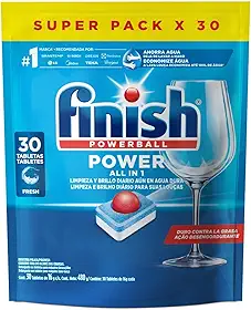Finish Powerball Detergente para Lava Louças em Tabletes 30 unidades
