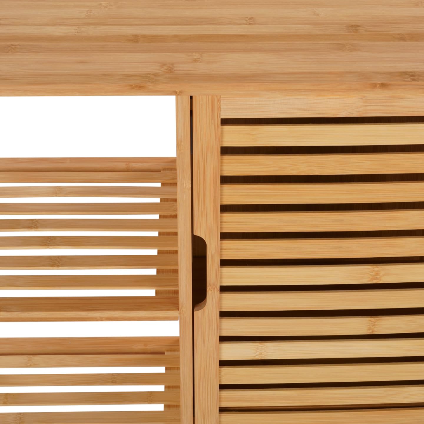 IDMarket - Meuble de Rangement Salle de Bain Bambou BEA 3 étagères avec Placard