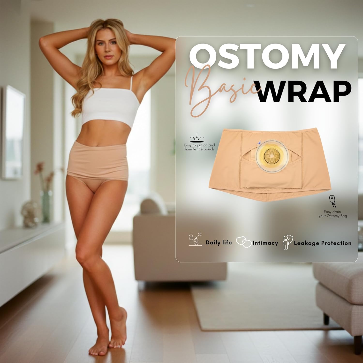 SIIL Ostomy Bag Covers for Women – Ostomy Wrap | Discreet | Fast-Dry | Colostomy, Ileostomy Urostomy Support - Made in Europe