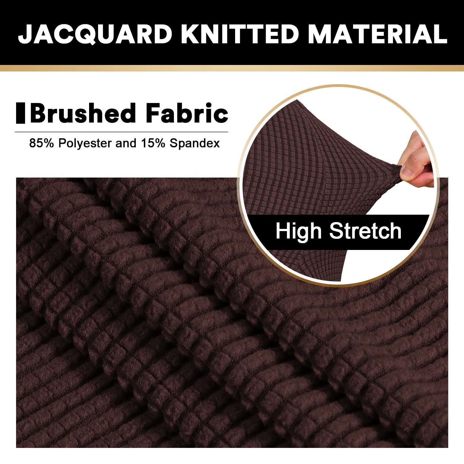 Copri Pouf Elasticizzato Quadrato - XL 90x90cm, Morbido, Lavabile, #10 - Foto 10