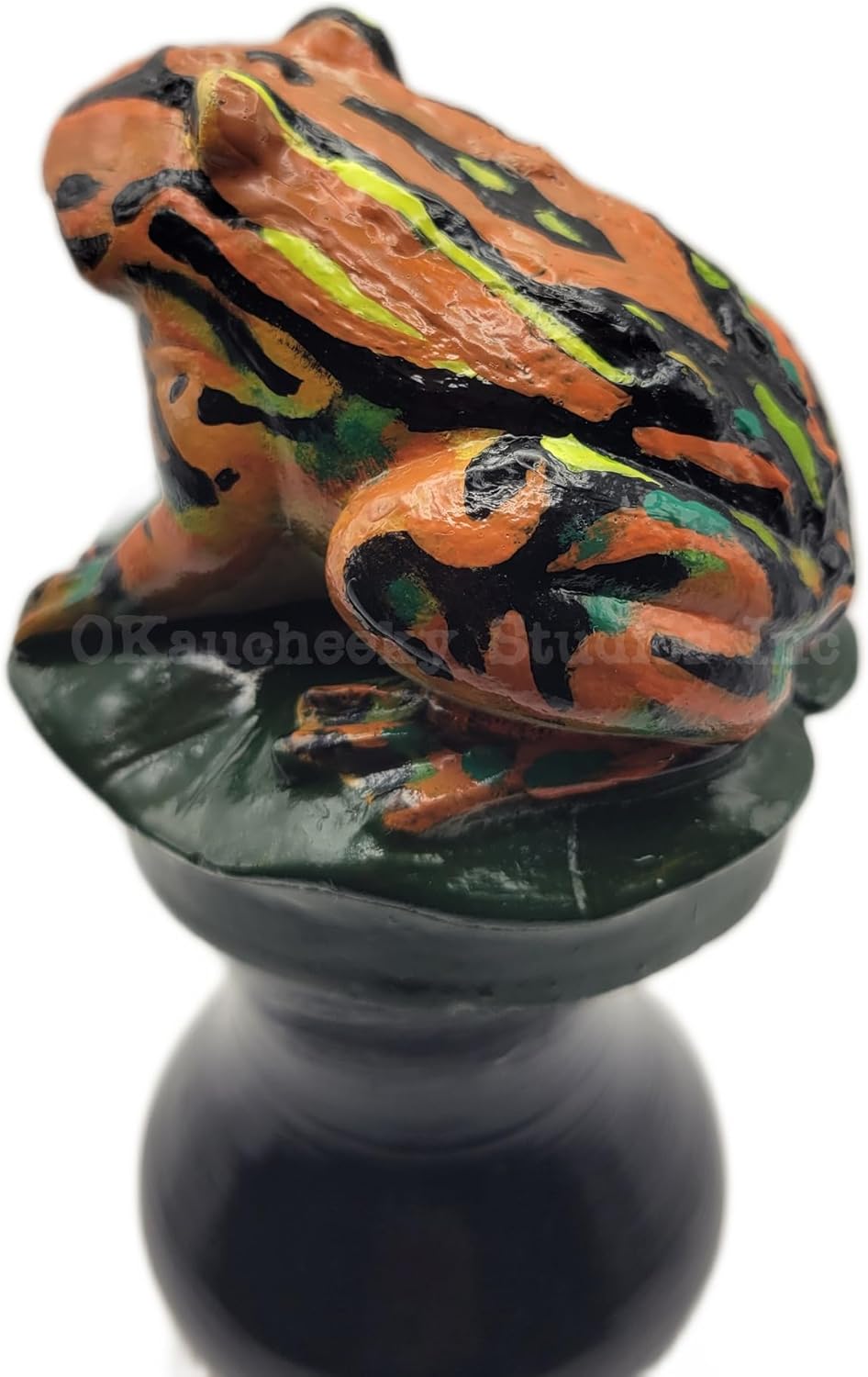OKaucheeky, Decorative, Heavy-Duty, Steel, Rolling Hose Guide. Each Created as an Original Work of Art. 100% Hand-Painted and Made in The USA by a Women-Owned, Small Business. Frog