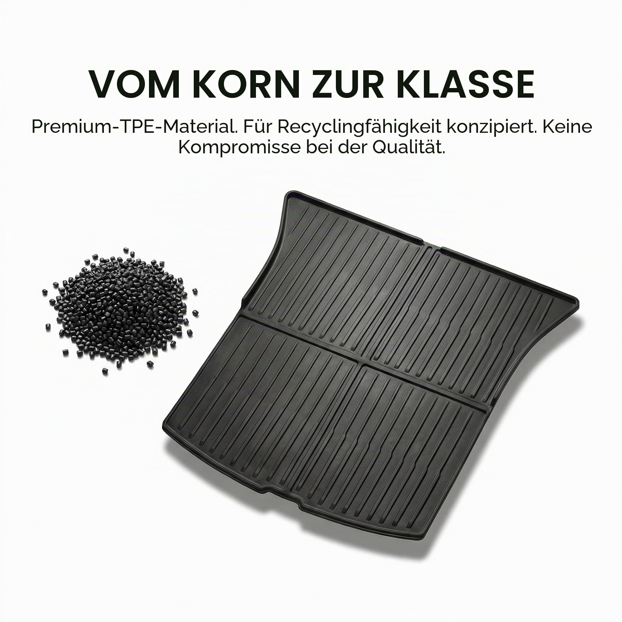 Kofferraumwanne für Tesla Model Y 2020-2026 (inkl. Juniper), TPE Allwetter Kofferraummatte, Zubehör für alle Modelle (Standard/Premium/Performance) (1-teiliges Set)