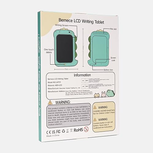 Miniatura 12 de bemece Tableta de escritura LCD para niños, tablero de dibujo de garabatos de pantalla colorida de 8.5 pulgadas, tableta de dibujo electrónica