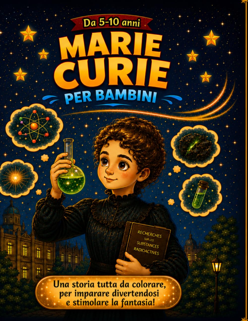 Marie Curie per bambini: Una storia tutta da colorare per stimolare la fantasia divertendosi (Impara divertendoti, con i personaggi della nostra storia)