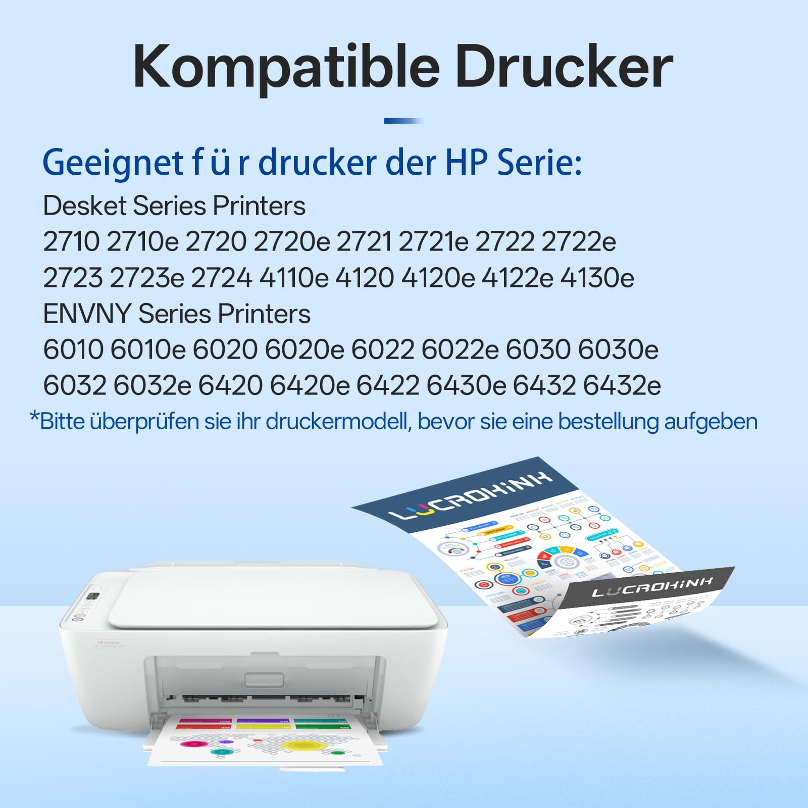 Lot de 2 cartouches d'encre 305XL compatibles avec imprimante 305 XL 305, compatibles avec HP DeskJet 2820e, 4220e, 2720e, 2720, 4100, Envy 6020e, 6010, 6420e, 6020, 6032e, 6032, 6400e, 6400 1*Schwarz
