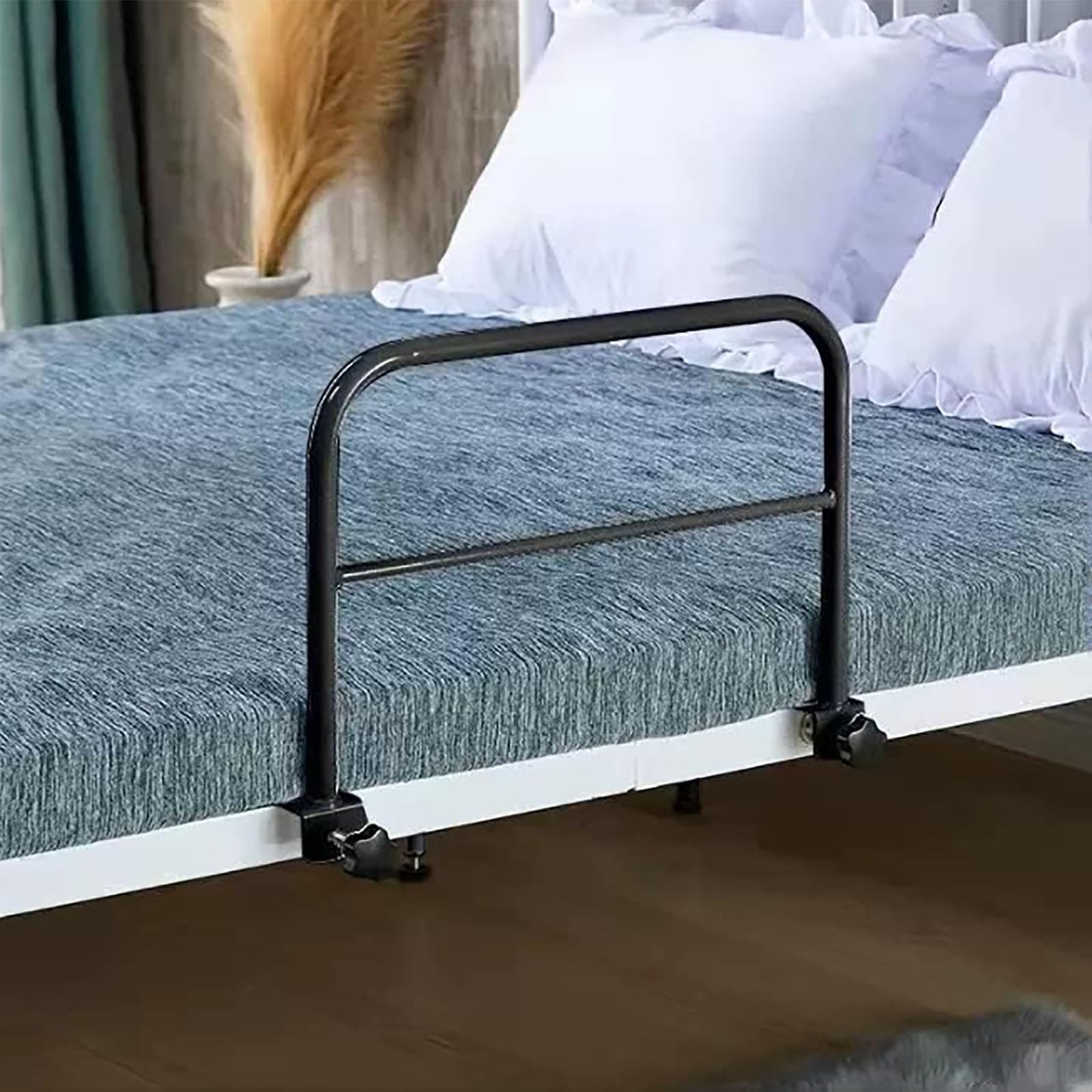VNVFJKLO bedside safety rail, Safety Bed Side Assist Rail Guardrail Hospital Support Bar Cane Transfer Handle Fall Protection(B,120 x 30cm)