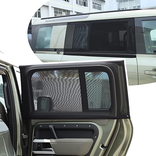 LLKUANG 100% de protección contra insectos, compatible con Land Rover Defender 90 110 2004-2022, cortinas de malla transpirable para puertas y