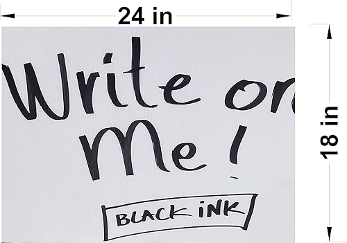 Miniatura 9 de Yard Signs Paquete de 20 letreros en blanco, flauta de 18 letreros corrugados, ideal para publicidad de cualquier evento, casa abierta, venta de