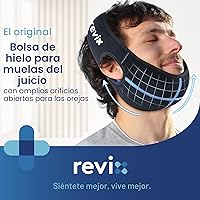 Vista 2 de REVIX Wisdom Teeth - Bolsa de hielo para la cabeza con bolsa de hielo de mandíbula de costura 3D para cirugía oral facial, alivio del dolor