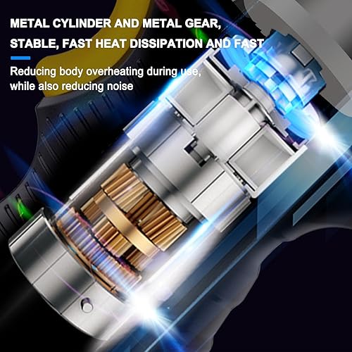 Miniatura 3 de Inflador de neumáticos inalámbrico, compresor de aire portátil de 12 V CC, bomba de aire de mano con manómetro digital y luz LED de emergencia para