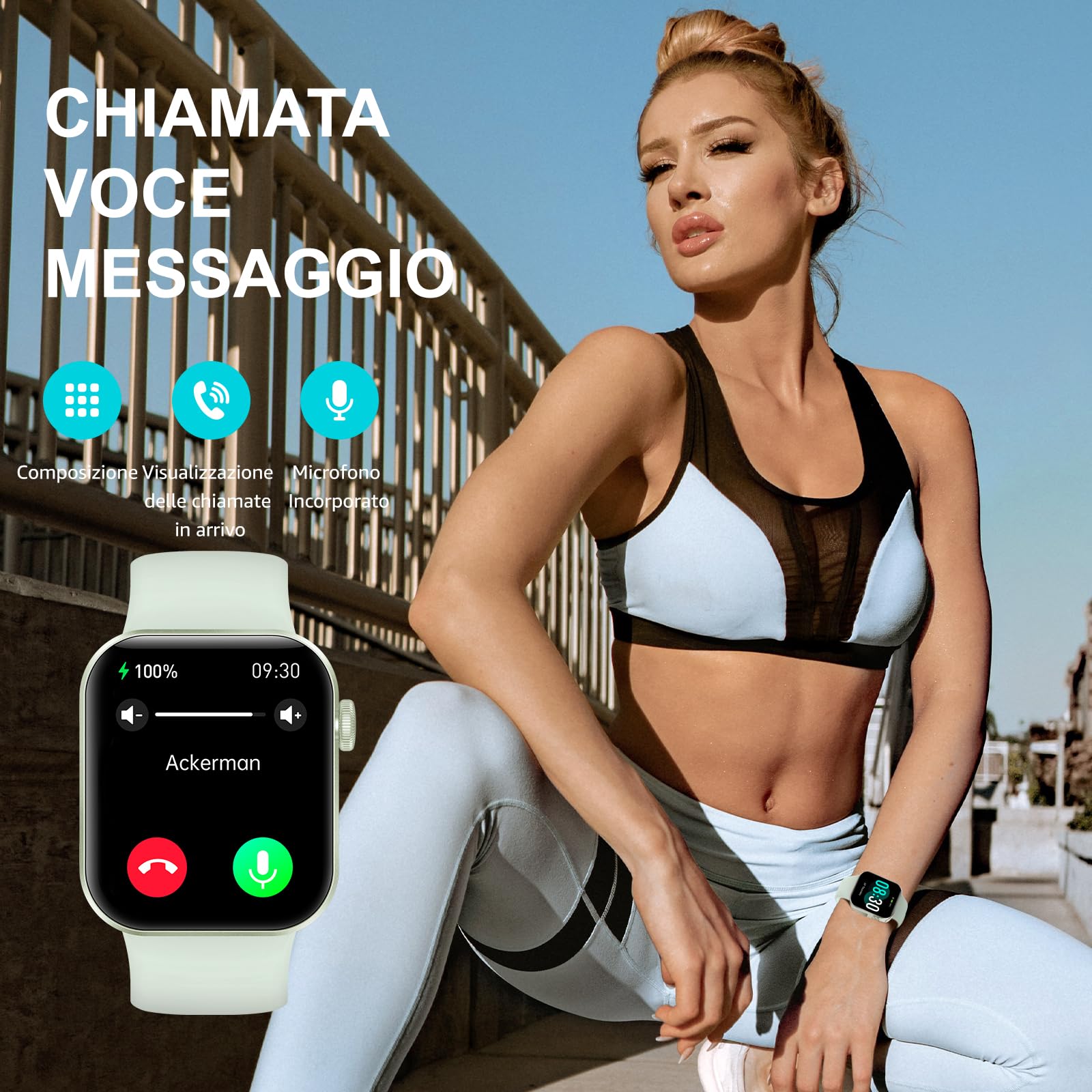 Smartwatch Uomo Donna, 1.85" Orologio Smartwatch con Effettua/Risposta Chiamate, 140 Sportive Smart Watch con Contapassi/Sonno/Cardiofrequenzimetro/SpO2, Impermeabil IP68 Smartband per Android iOS